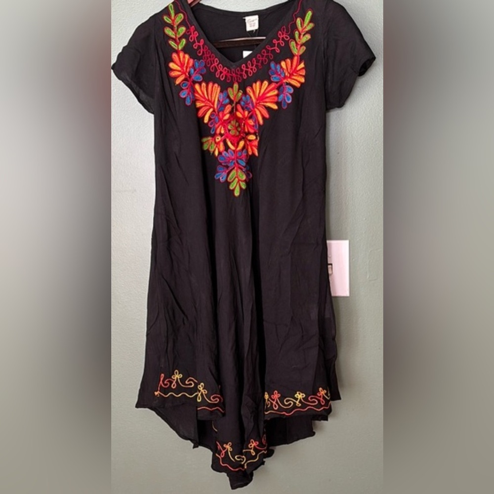 Exist brand lightweight swimsuit cover-up dress in black